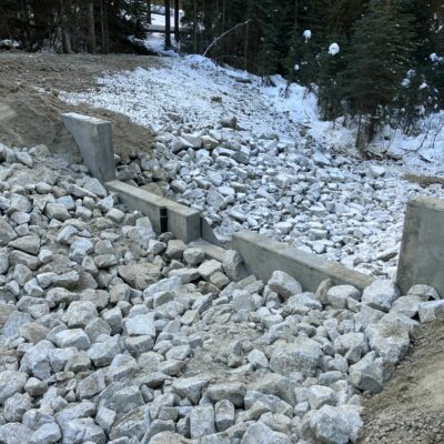 Isintok Dam Spillway project of District of Summerland by Bluepoint Construction 2